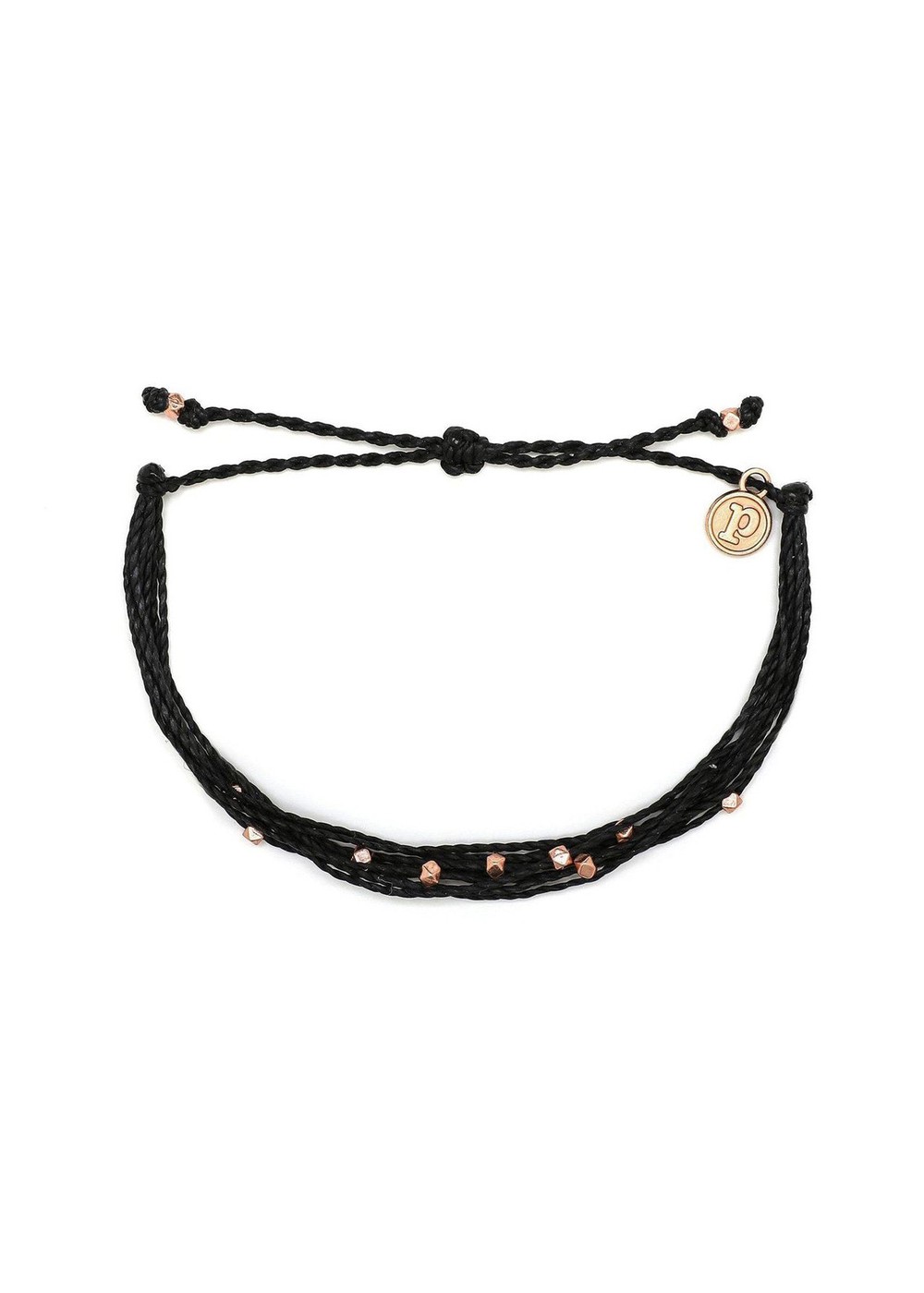 Pura Vida Malibu Rose Gold Bracelet Black