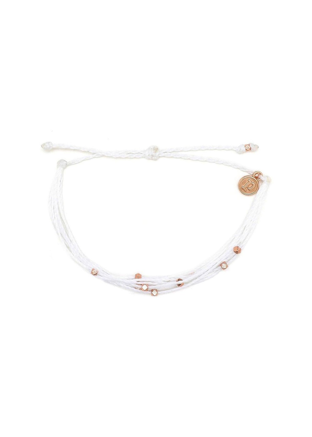 Pura Vida Malibu Rose Gold Bracelet White