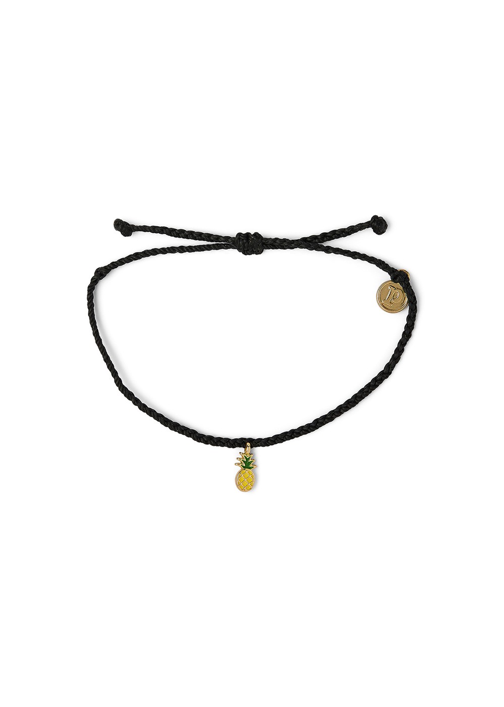 Pura Vida Pineapple Gold Bracelet Black
