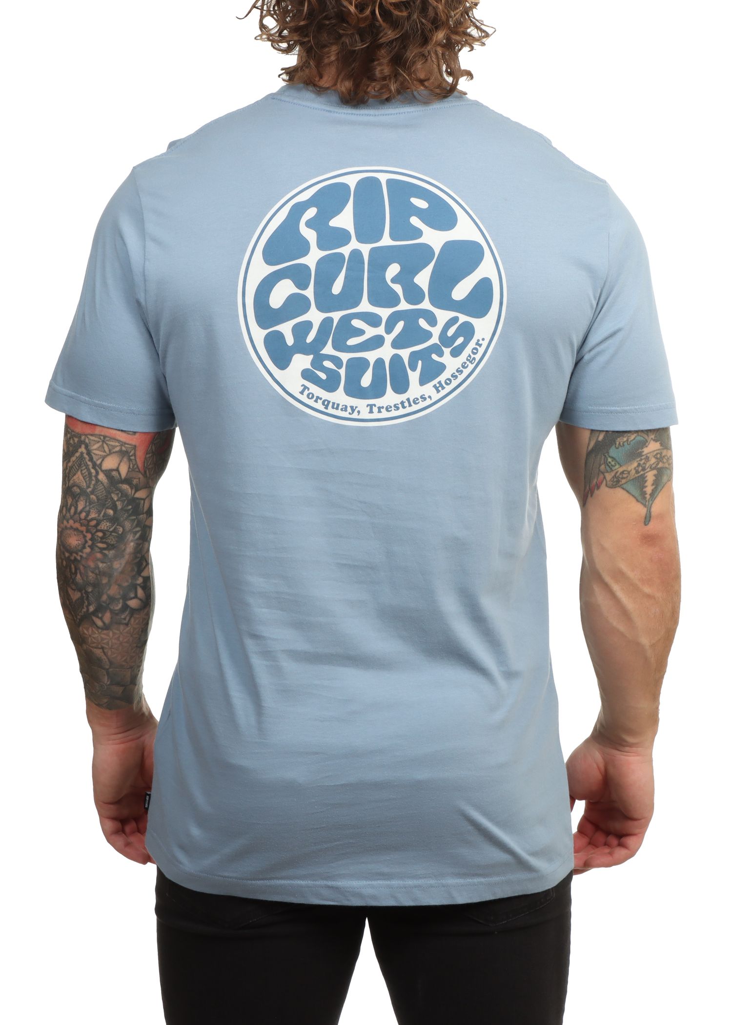Ripcurl Wettie Passage Icon Tee Faded Denim