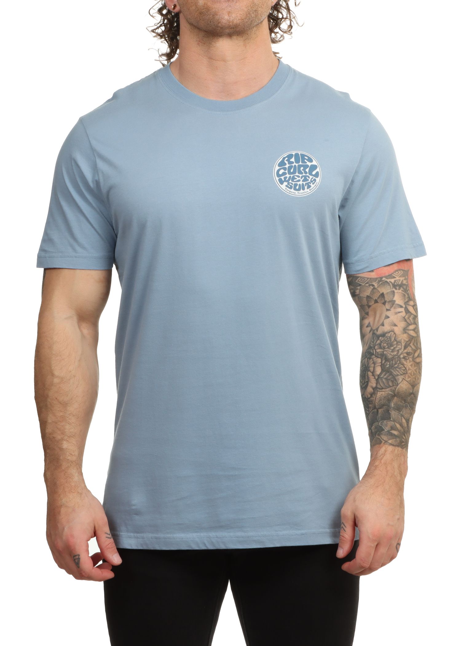Ripcurl Wettie Passage Icon Tee Faded Denim