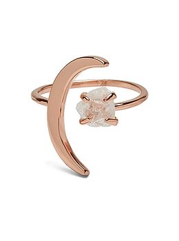 Pura Vida Cresent Moon Ring Rose Gold