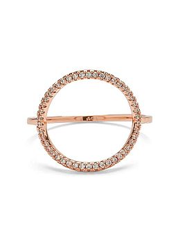 Pura Vida Pave Open Circle Ring Rose Gold