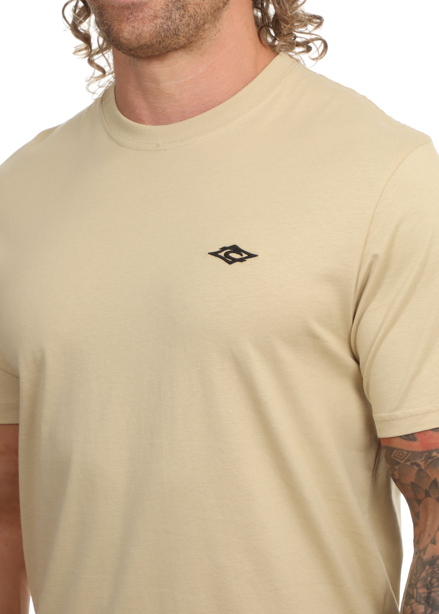 Ripcurl Streamline Embroid Tee Khaki Sand