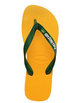 Havaianas Brasil Logo Flip Flop Pop Yellow