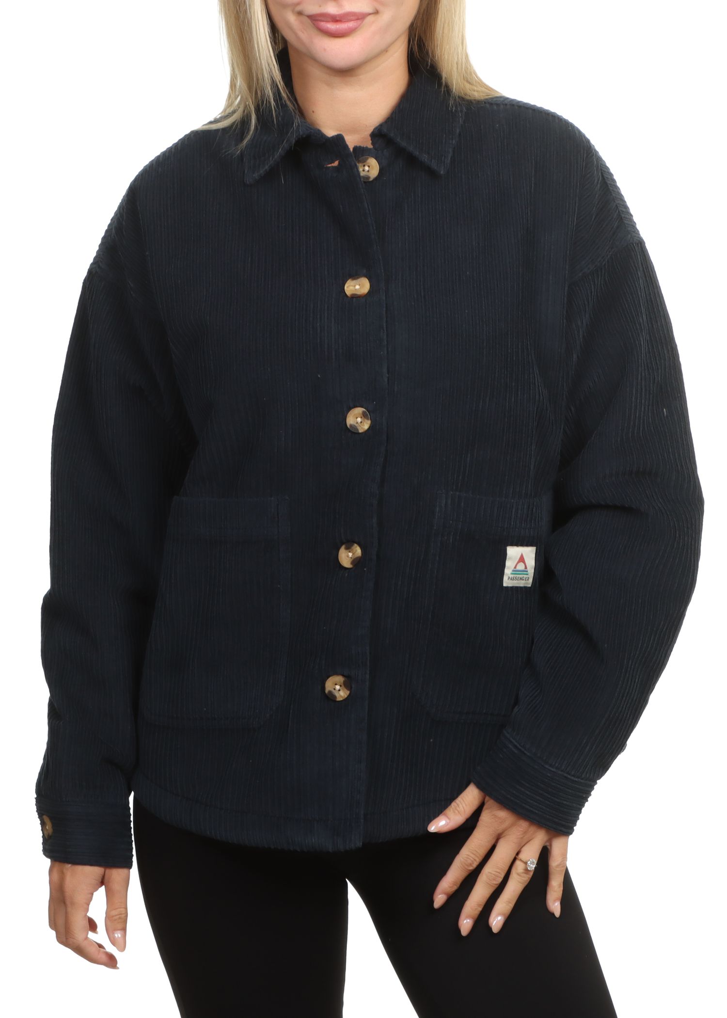 Passenger Flint Corduroy Overshirt Deep Navy