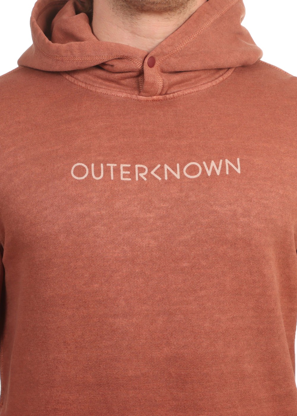 Outerknown OK Wordmark Snap Hoodie Henna