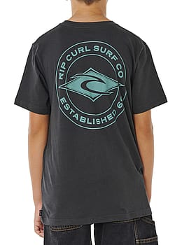 Ripcurl Boys Stapler Tee Washed Black