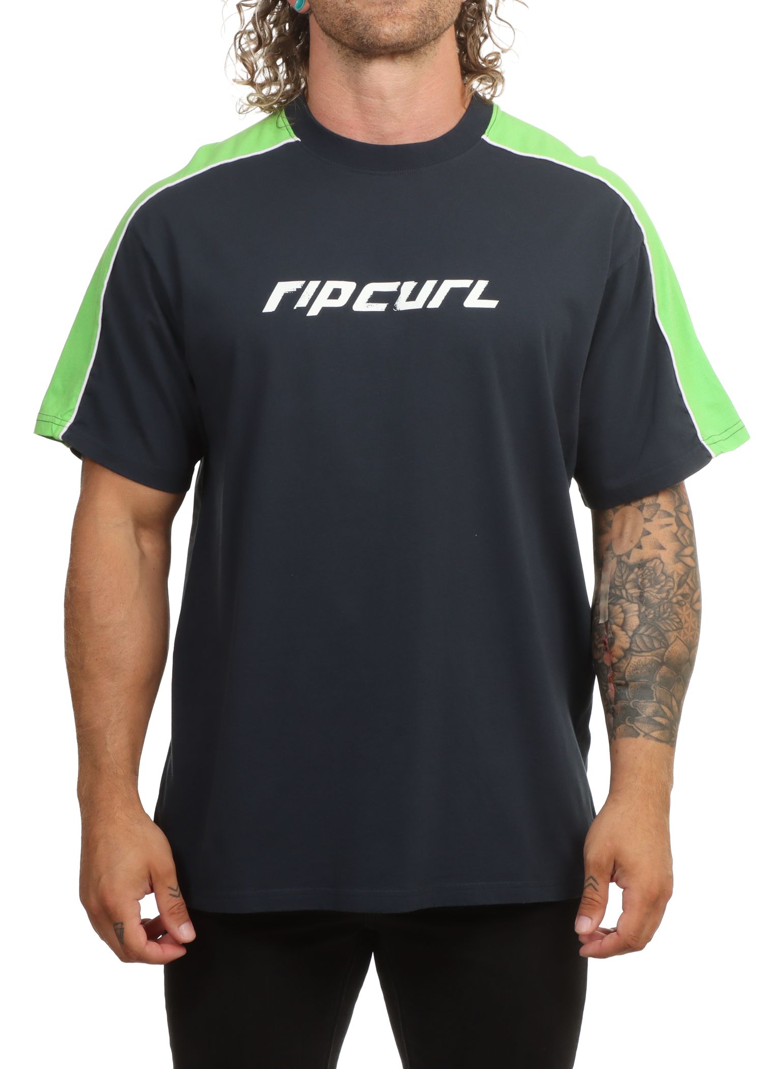 Ripcurl Archive Up Top Panel Tee Dark Navy