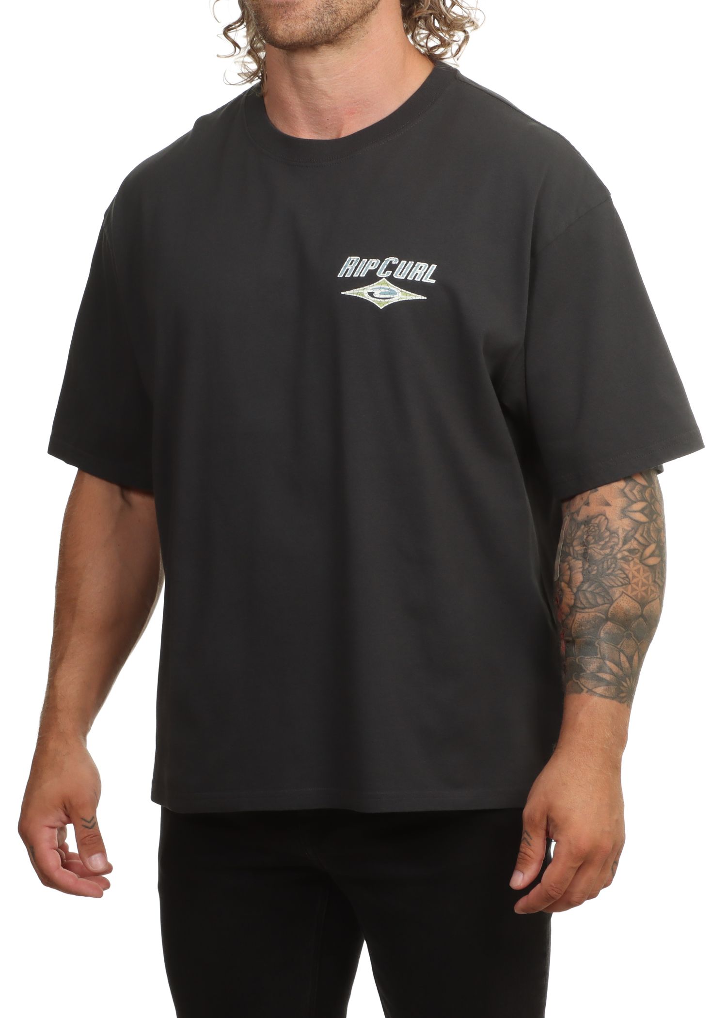 Ripcurl Heritage Icon Tee Washed Black