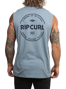 Ripcurl Staple Muscle Tank Citadel Blue