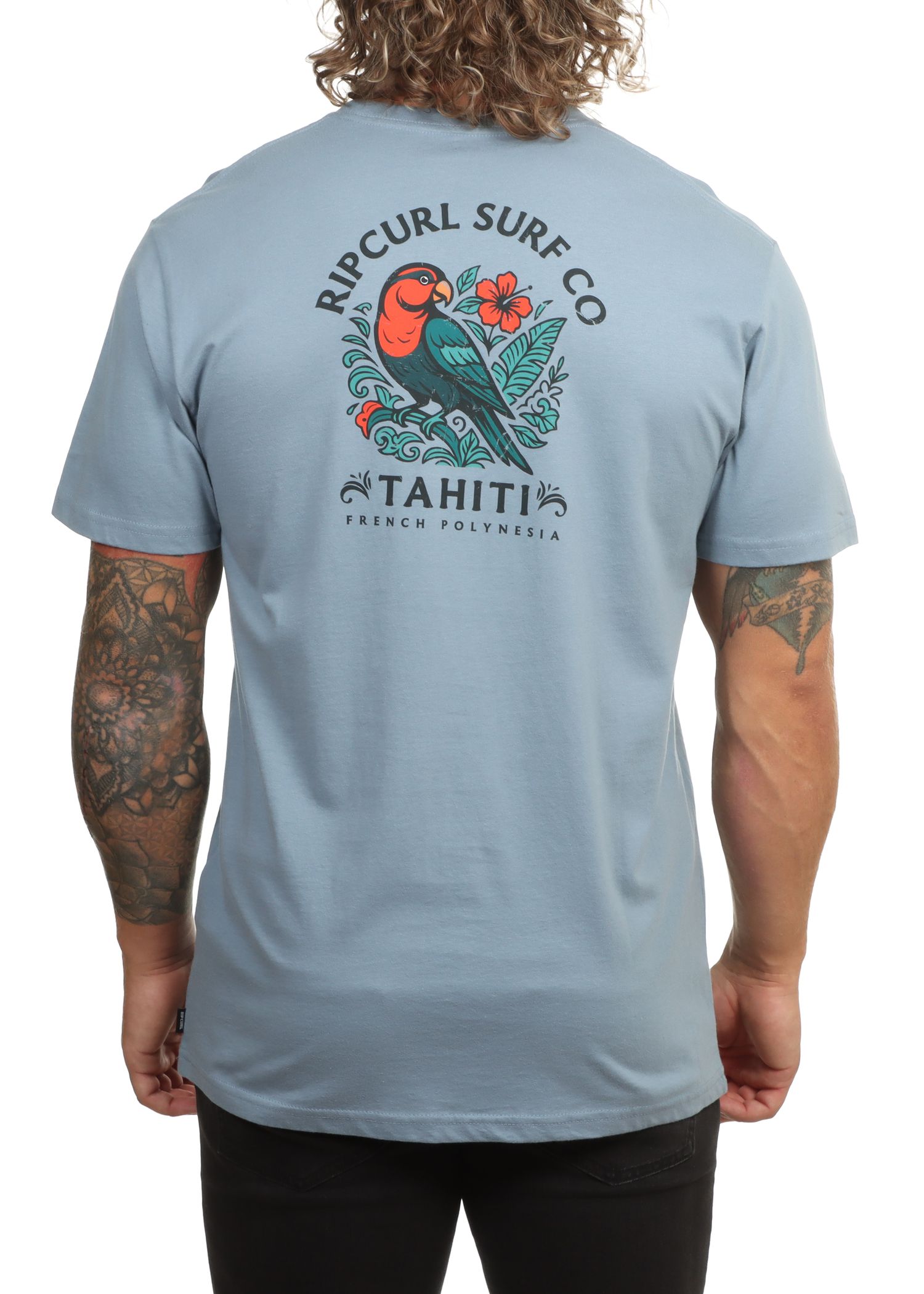 Ripcurl Desti Animals Tee Faded Denim