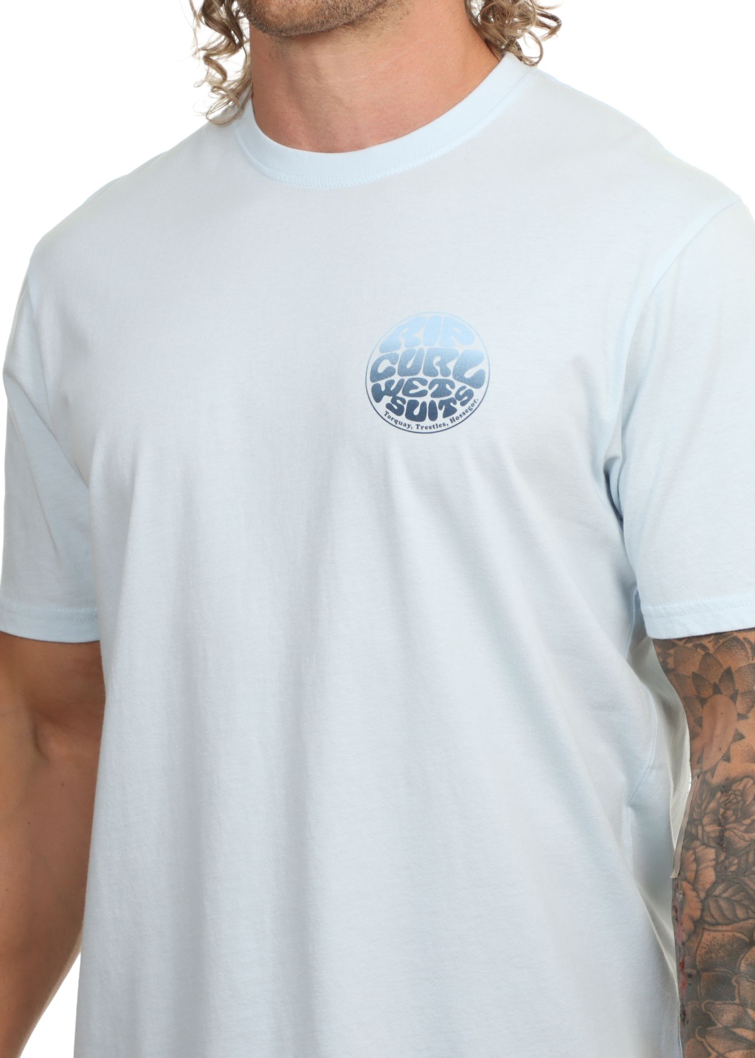 Ripcurl Wettie Passage Icon Tee Glacier Blue