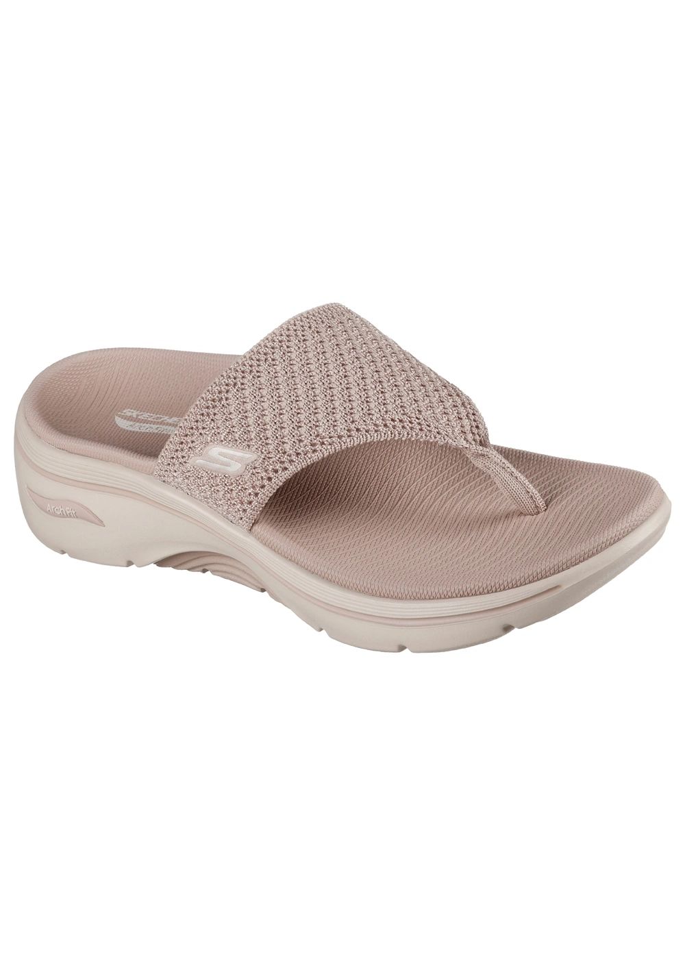 Skechers Go Walk Arch Fit 2.0 Flip Flops Taupe