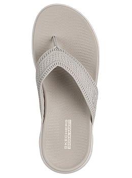 Skechers Go Walk Flex Holly Flip Flops Taupe