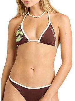 Billabong Supalove Tri Bikini Top Choc Chip