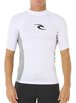 Ripcurl Waves Short Sleeve Rash Vest White