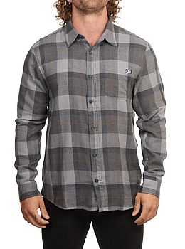 Salty Crew Early Bird Flannel Shirt Charcoal
