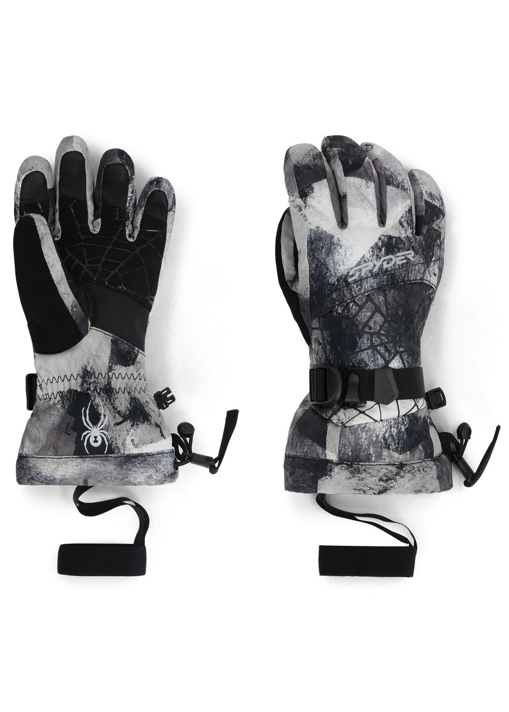 Spyder Boys Overweb Snow Gloves Black Block Camo