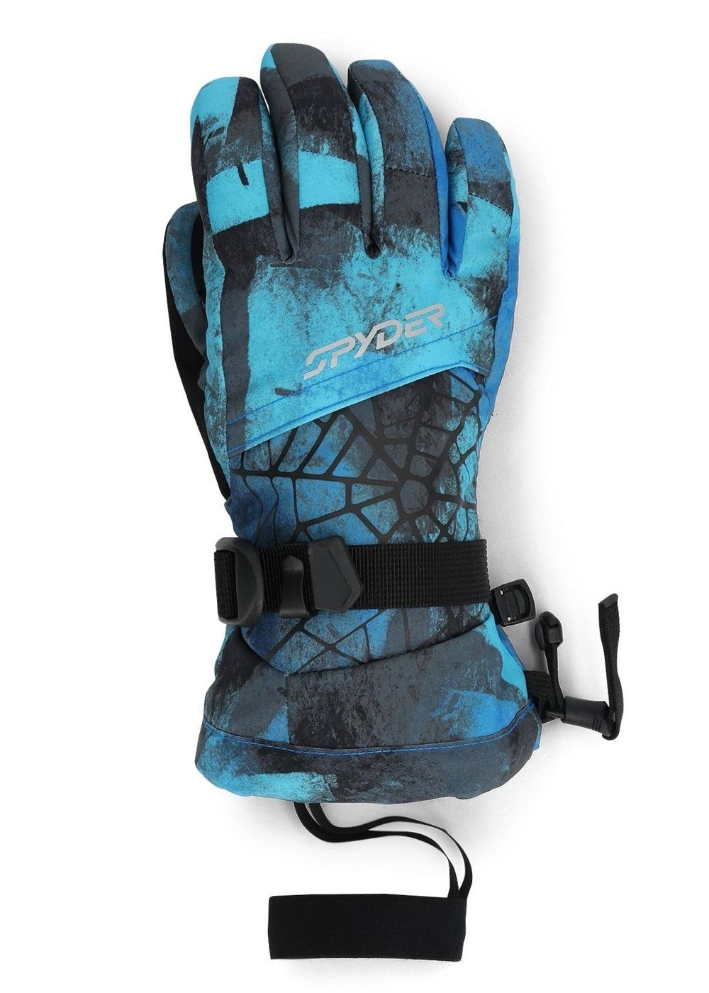 Spyder Boys Overweb Snow Gloves Cobalt Block Camo