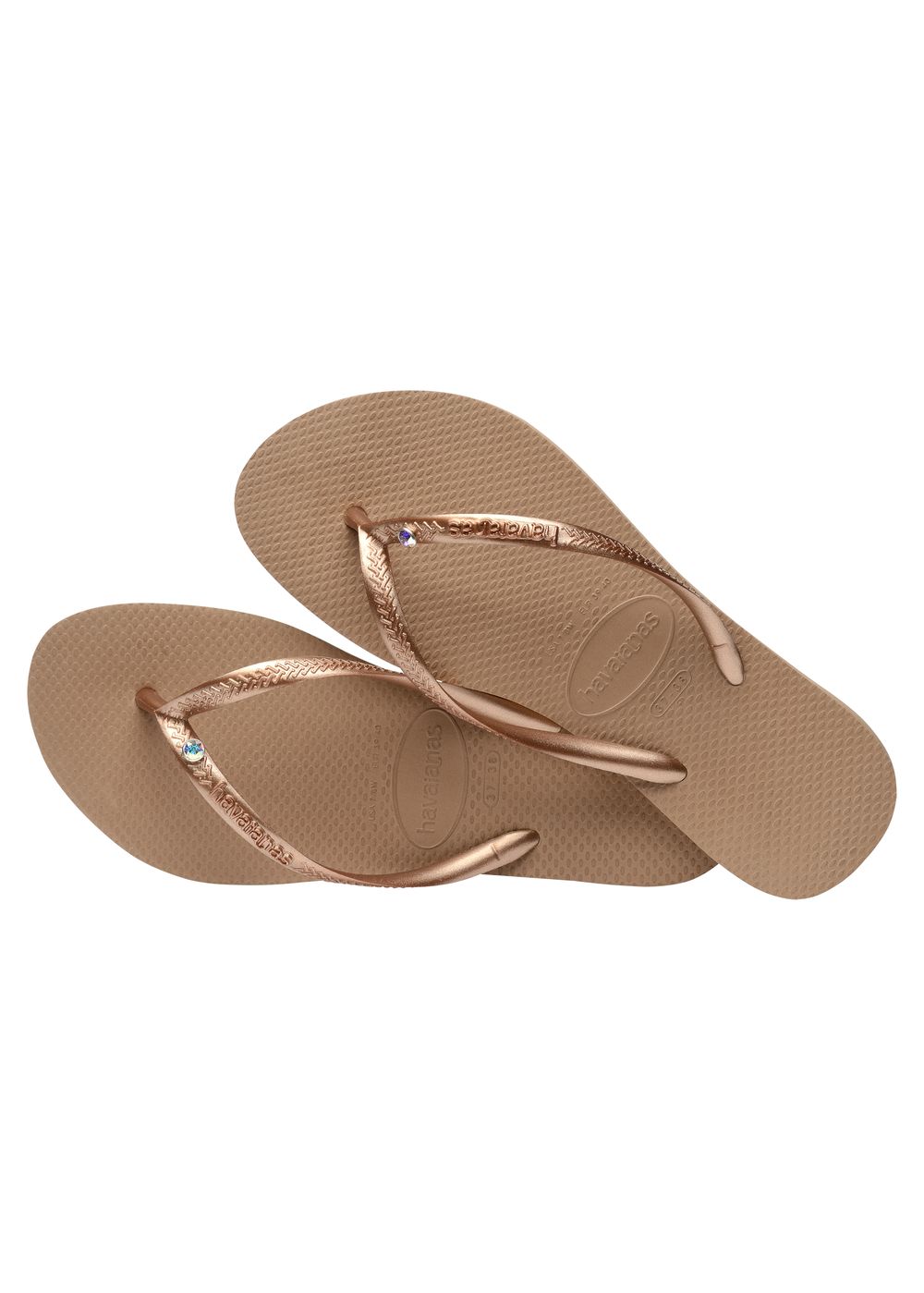 Havaianas Slim Crystal SW Flip Flops Rose