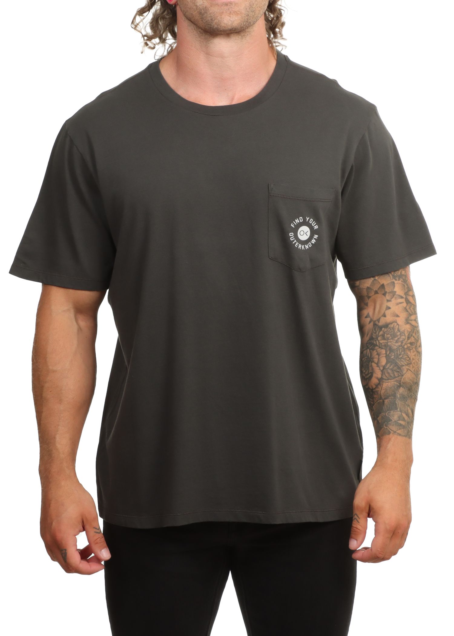 Outerknown FYOK Pocket Tee Charcoal