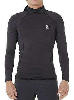 Ripcurl Search Hooded Long Sleeve Rash Vest Black