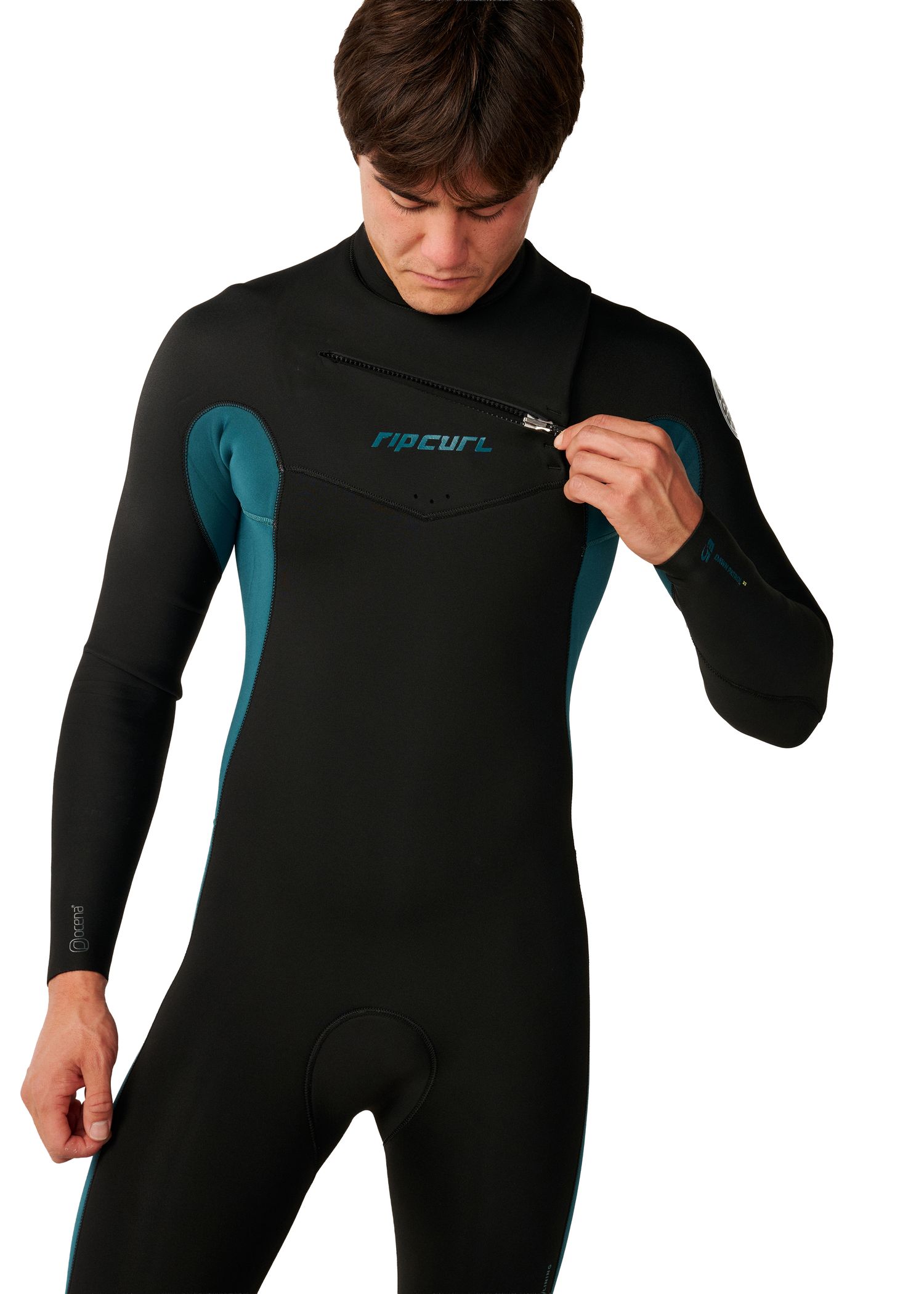 Ripcurl Dawn Patrol 5/4 Chest Zip Wetsuit Green
