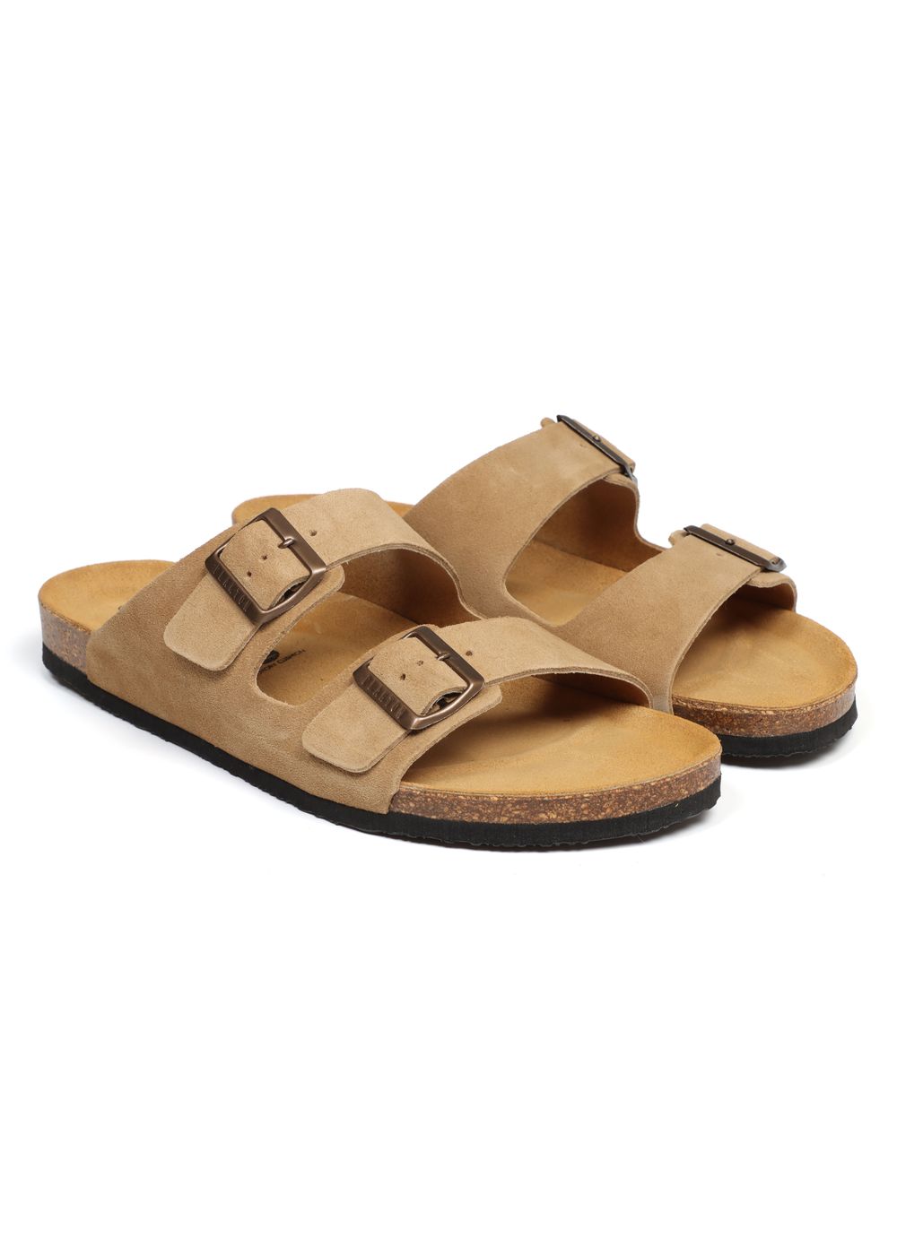 Plakton Barna Suede Sandals Tan