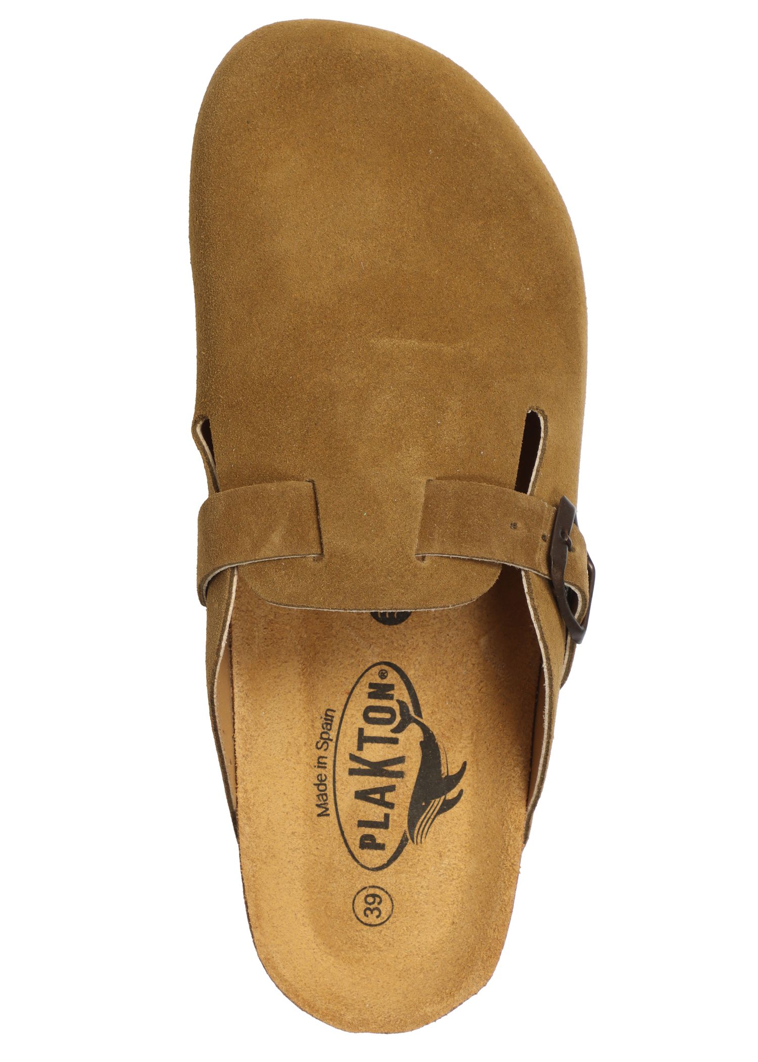 Plakton Blogg Suede Clogs Ginger Brown