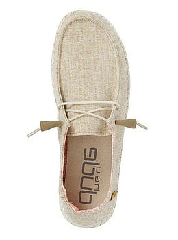 Hey Dude Wendy Chambray Shoes White Nut