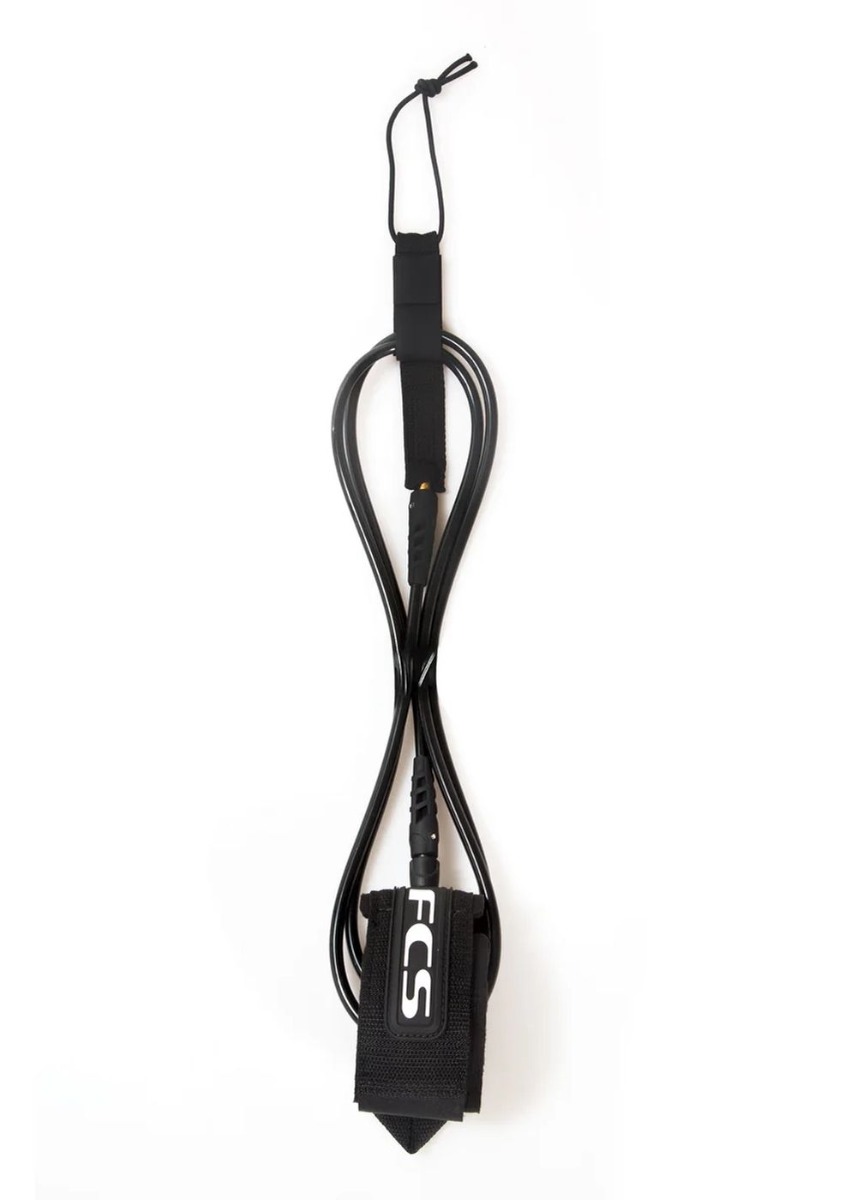 FCS Regular Surfboard Leash 6Ft Black
