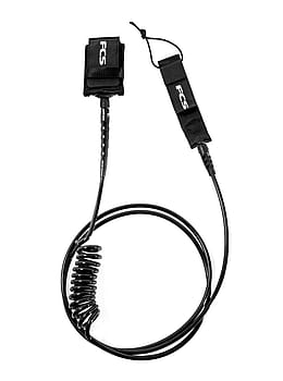 FCS SUP Essential Coiled Ankle Leash 10ft Black