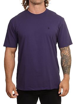 Volcom Solid Stone Emb Tee Dark Purple