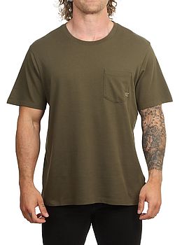 Outerknown OK Flag Pocket Tee Olive Night