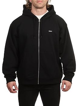 Obey Established Works Bold Zip Hoodie Black