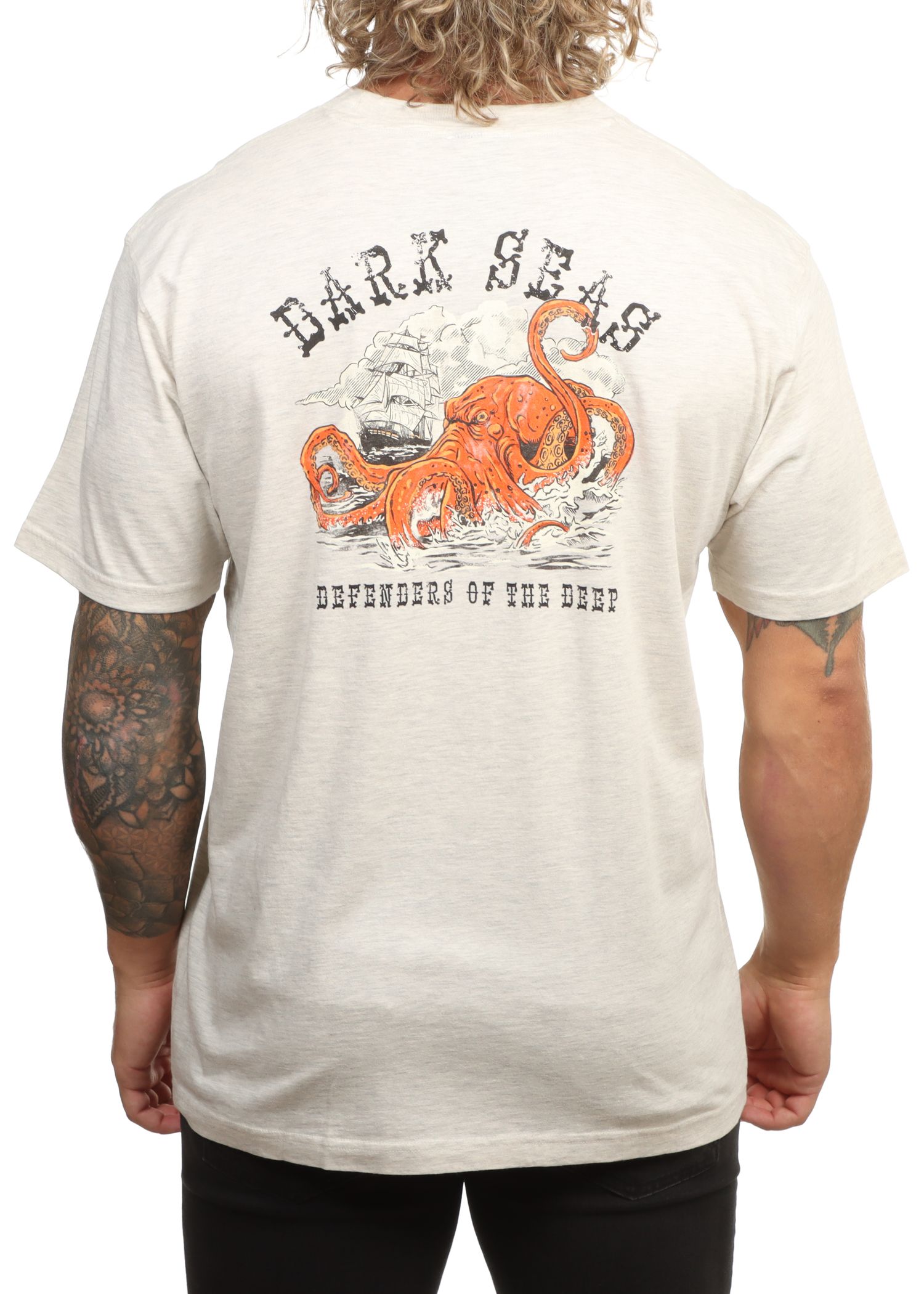 Dark Seas Perilous Mineral Wash Tee Oatmeal