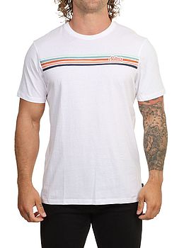 Saltrock Torn Stripe Tee White