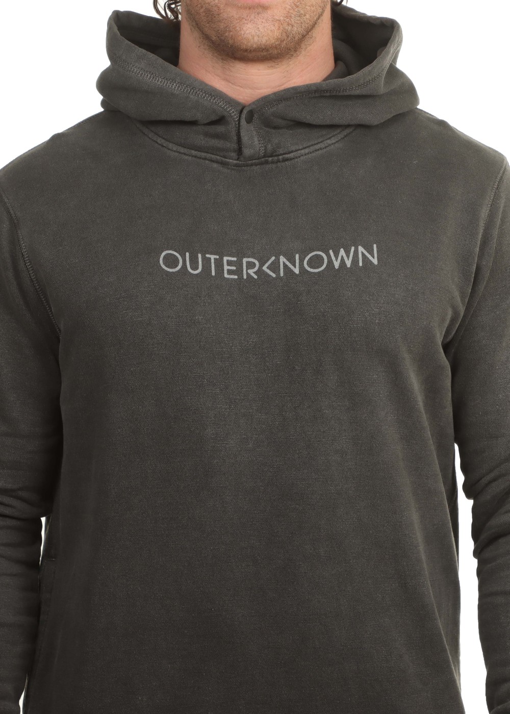 Outerknown OK Wordmark Snap Hoodie Black