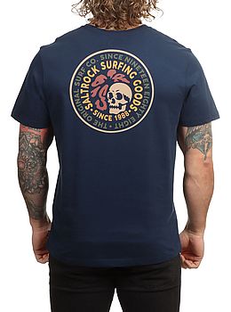 Saltrock Trail Badge Print Tee Blue Dress