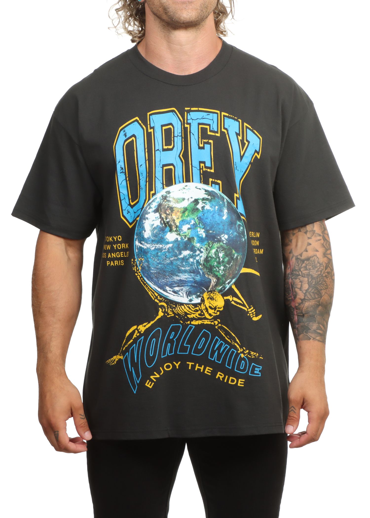 Obey Enjoy The Ride Tee Vintage Black