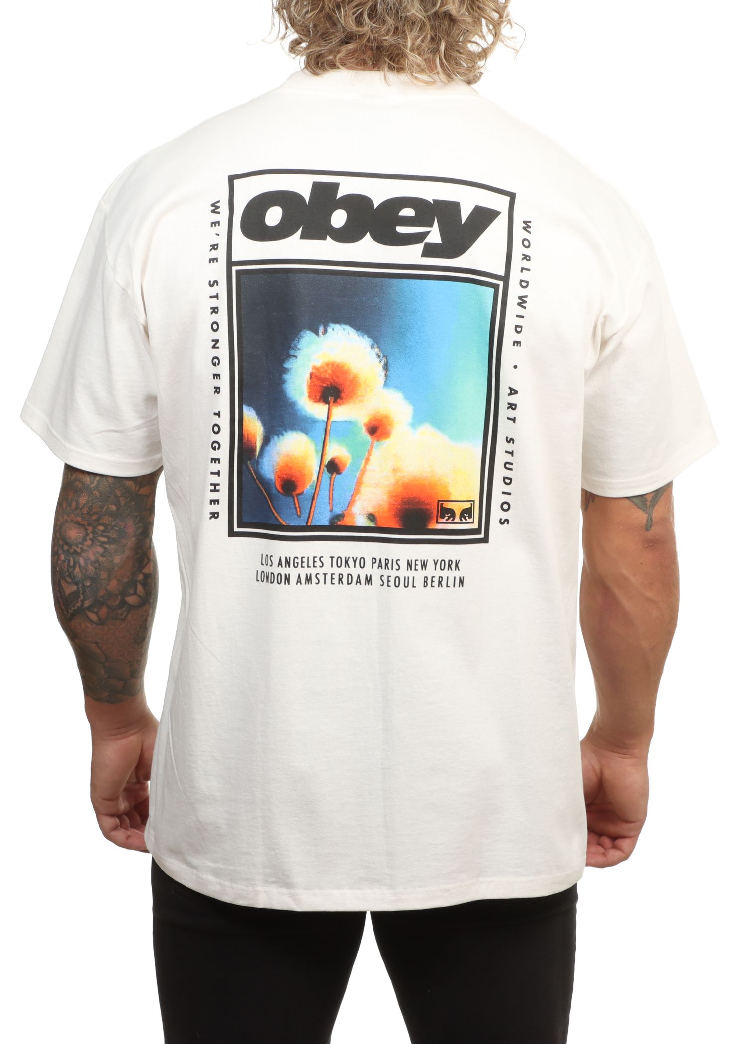 Obey Stronger Together Tee Vintage White