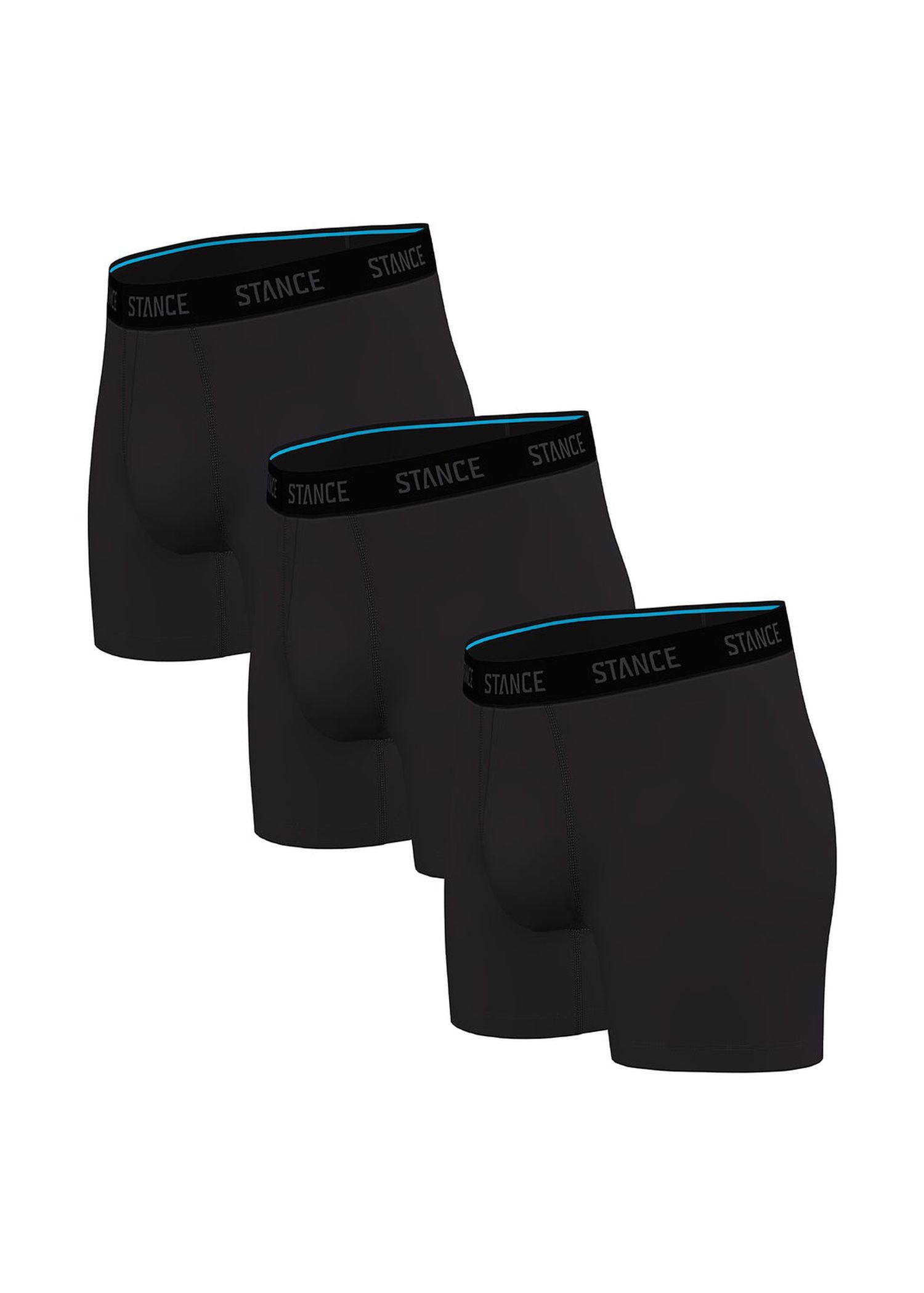 Stance 3 Pack Boxer Briefs Black
