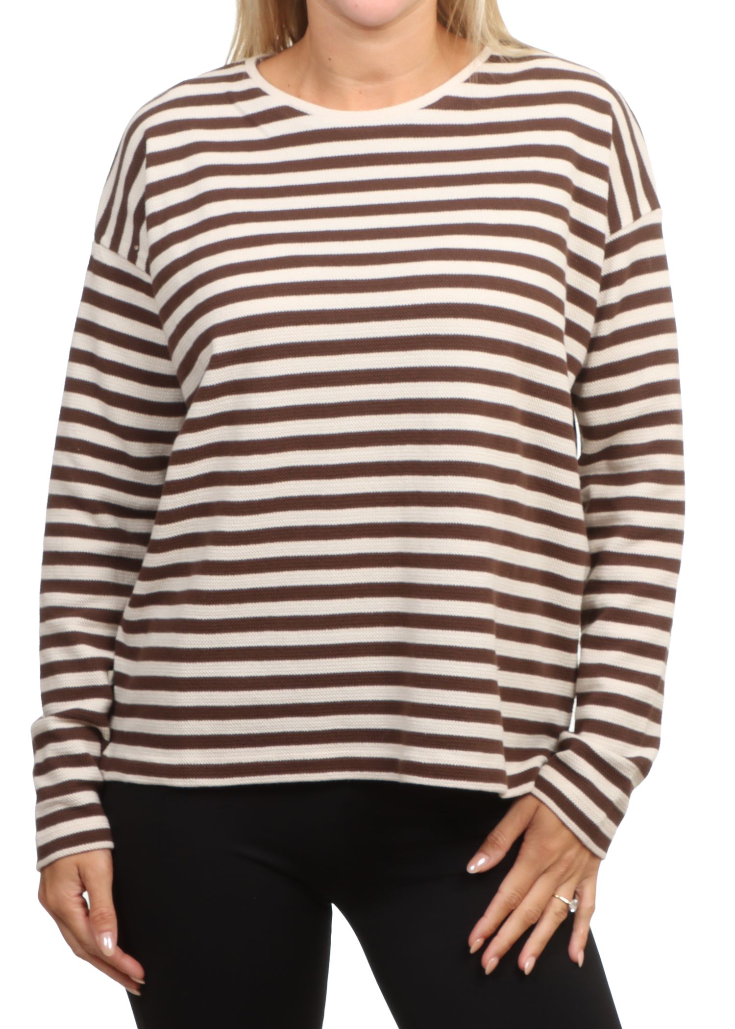 Passenger Panorama Striped Long Sleeve Chestnut