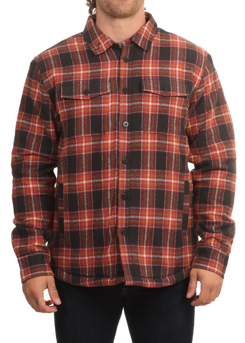 Dark Seas Bonanza Shirt Jacket Black Red