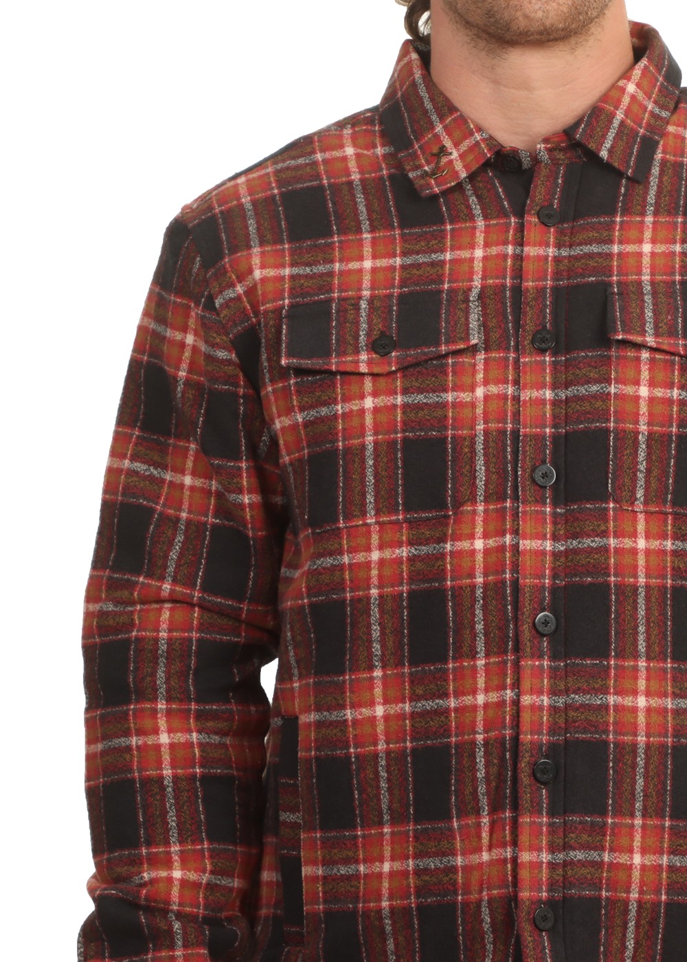 Dark Seas Bonanza Shirt Jacket Black Red