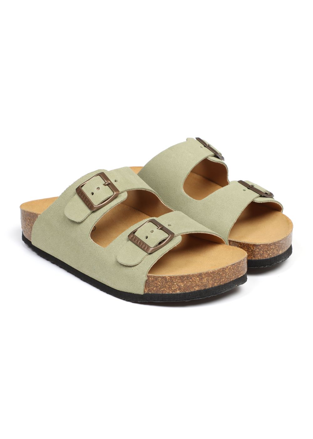 Plakton Beta Mid Suede Sandals Light Green