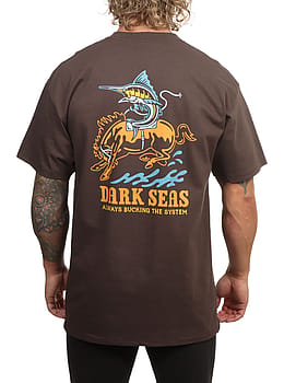 Dark Seas Buck The System Tee Java Brown