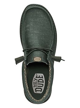 Hey Dude Wally Canvas Shoes Deep Green
