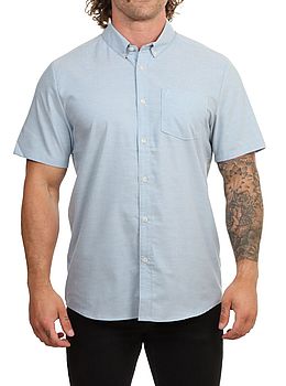 Volcom Everett Oxford Shirt Wrecked Indigo